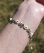 Bransoletka zielona stal nierdzewna