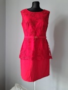 Piękna czerwona sukienka Viva L/40 koronka