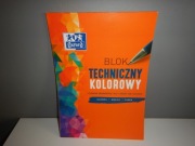 Blok techniczny kolorowy A4 ołówek-węgiel-farba Oxford