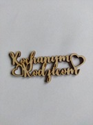 Napis Kochanym Rodzicom 9cm do decoupage 