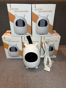 Elektryczna pompka do balonów – przenośna, 2 dysze, Biała