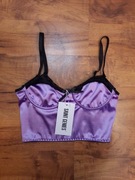 Crop top liliowy krótki top Saint Genies rozmiar 34 XS