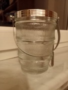 KUBEŁEK NA LÓD VINTAGE Z MROŻONEGO SZKŁA