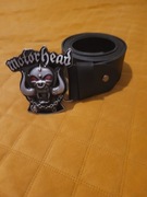 Czarny skórzany pasek Motörhead 