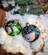 Dekoracje Bożonarodzeniowe, unikatowe bombki świąteczne szklane, rękodziło