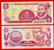 Nikaragua 5 CENTAVOS  UNC  seria A/E