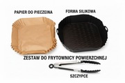 Wkłady do Air Fryer Frytkownicy: Forma Silikonowa + Papier 25szt + Szczypce