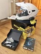 Kask szczękowy Scorpion ADX-1 + Interphone Tour, blenda, pinlock
