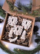 zawieszka na choinkę cynamon 3 szt zestaw makrama