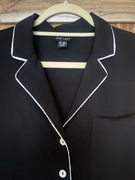 New Look czarny długi lamówka 14