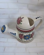 Ceramiczna ręcznie malowana konewka vintage