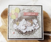 Kartka na narodziny dziecka, handmade