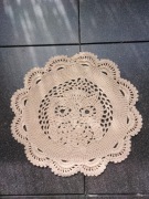 Szydełkowa serweta,nowa, sowa.