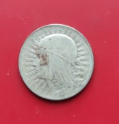 5 ZŁOTYCH GŁOWA KOBIETY 1933 rok - srebro AG oryginał N1