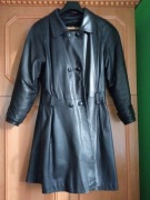 Vintage skórzany płaszcz