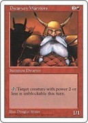 MTG -  Dwarven Warriors - 5th Edition karta stan poor