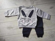 Nowy Komplet dziewczęcy bluzka i spodnie króliczek nowy 80