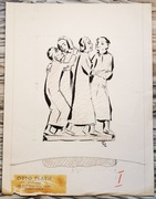 Sygnowana akwarela (szkic) Otto Flath (1906-1987) Bad Segeberg Niemcy