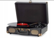 Gramofon winylowy R609 33/45/78 RPM Walizka z klasycznym brzmieniem CZARNY