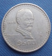 Moneta Meksyk 500 peso 1988