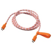 Kabel przewód USB-C USB-C 3A 1,5m 480Mb/s szybki LILLHULT pomarańcz-róż