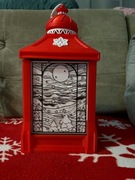 Świąteczny lampion Dekoracyjny lampion z motywem zimowym Boże Narodzenie