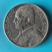 5 lirów 1930  Watykan  Papież Pius XI Srebro