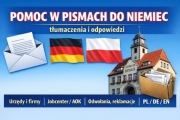 Pomoc w pismach do Niemiec tłumaczenia PL DE EN urzędy firmy pracodawca