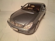 MERCEDES-BENZ CLS, 1:18, grafitowo-niebieski metalic, 6 openable