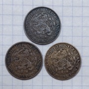 #1247 Holandia zestaw 1 cent 1916-19-22