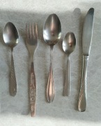 Kolekcjonerski zestaw historyczny sztućce PRL ZSRR Niemcy łyżeczka Vintage