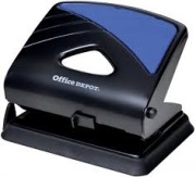 Dziurkacz biurowy Office DEPOT do 30 kartek czarno-niebieski