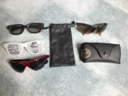 zestaw 4szt. okulary przeciwsłoneczne , 2szt. etui na okulary NOWE 