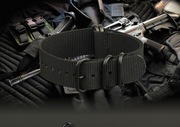 Pasek NATO strong 22mm nylonowy czarne klamry PVD
