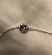 Charms z cyrkoniami i serduszkami srebro 925