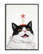 Kot Christmas cat PLAKAT A3 - Vintage, Cat - trzeci plakat GRATIS