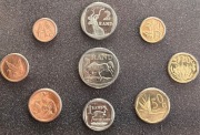 RPA, 1995, Zestaw monet, od 1 centa do 5 randów