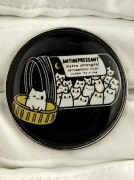 NOWA Przypinka pin metalowa kot kotek