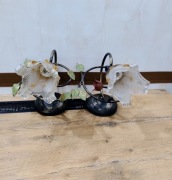 Zestaw kinkietów kwiaty rustykalne vintage