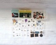 Zestaw akcesoriów krawieckich do szycia haftowania robienia na drutach 50el