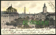 LWÓW Plac św. Ducha L & P ręcznie kolorowana 1903