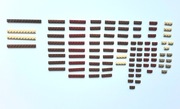 LEGO mix brązowych płytek + 10 klocków LEGO niespodzianka GRATIS
