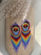 Kolczyki z japońskich koralików.