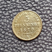 3 pfenninge 1870 rok