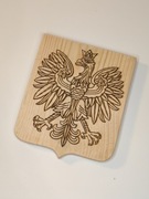 HERB POLSKI GODŁO grawer na drewnie