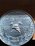 Medal 100-lecie ochotniczej straży pożarnej w Benshausen.