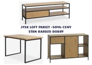 Gotowy pakiet Salon LOFT: Zestaw JYSK (Stół, RTV, Kredens)