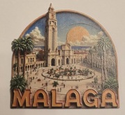 Magnes na lodówkę akrylowy MALAGA Hiszpania Spain Andaluzja Madryt (44) 