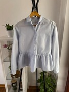 Bawełniana błękitna koszulowa baskinka 100% cotton