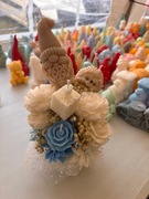 Piękny bukiet świąteczny świec świeczek hande made